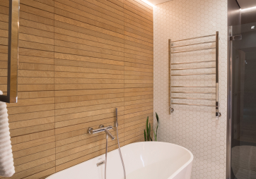 Дизайн-проект Porcelanosa Liston Oxford Natural + Grasaro Beton + Ceramika Tubadzin All in White