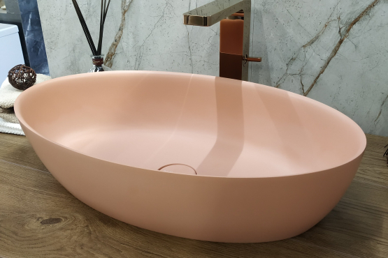 Раковина накладная и донный клапан Salini Alda 01 RAL3012