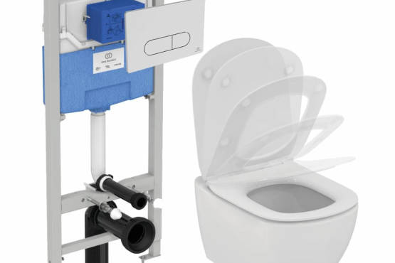 Ideal Standard PROSYS TESI AquaBlade Готовый набор 3 в 1 подвесной унитаз с инсталляцией и сидением м/л