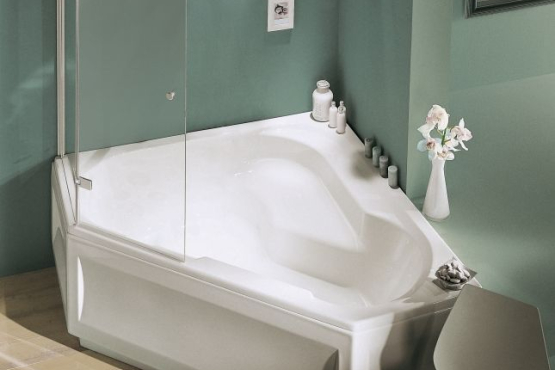 JD ванна акриловая угловая E6222RU-00 Bain Douche 145x145 левая+слив-перелив Ravak+каркас Панель в подарок
