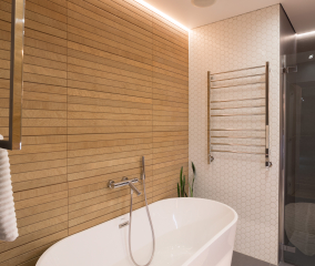 Дизайн-проект Porcelanosa Liston Oxford Natural + Grasaro Beton + Ceramika Tubadzin All in White