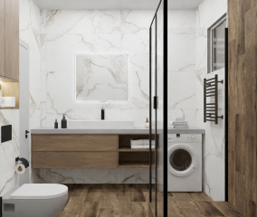 Санузел с душевой Kerranova Iceberg+Grasaro Italian Wood
